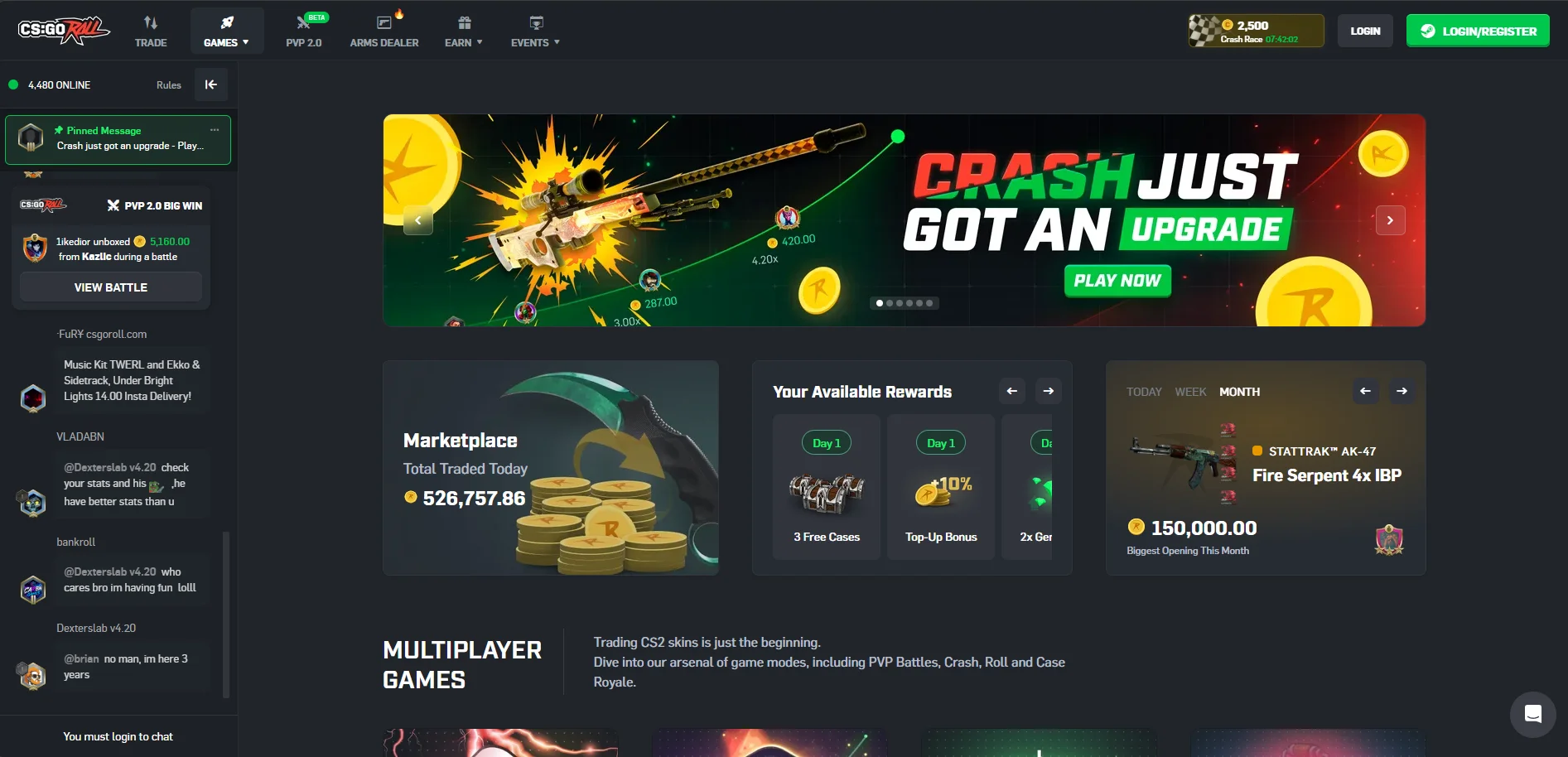 CSGORoll match betting