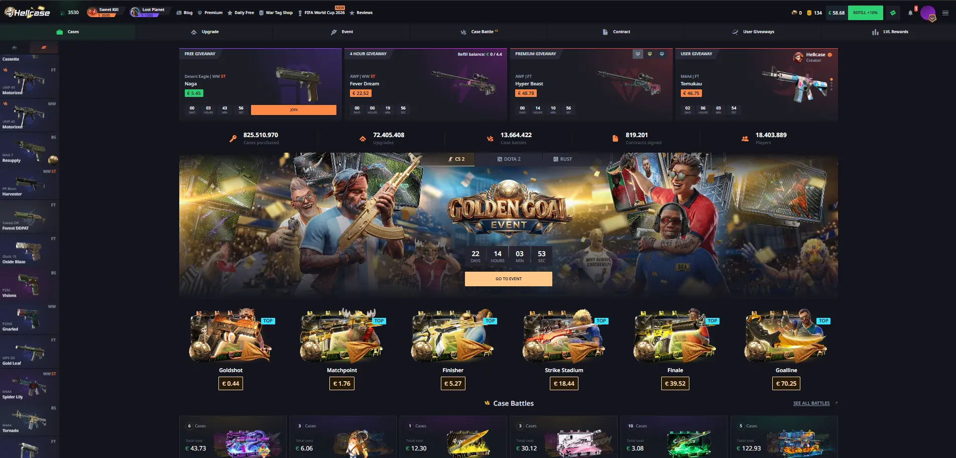 Hellcase CS2 case opening