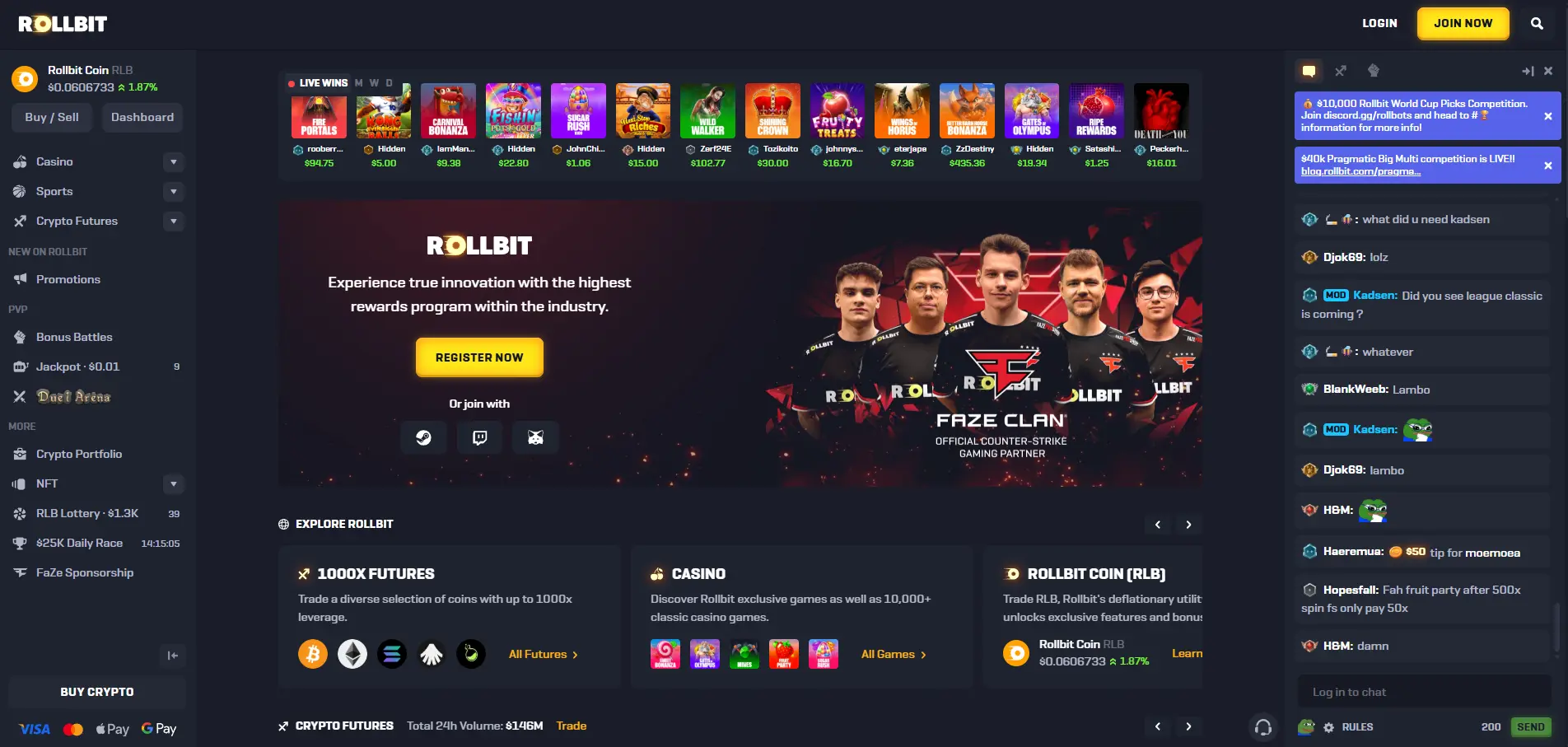 Rollbit FaZe Clan CS2 betting