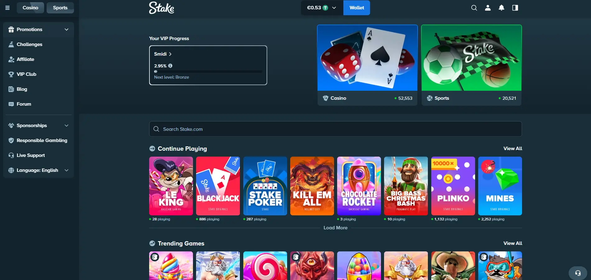 Stake.com CS2 esports betting